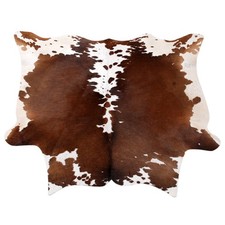 Real Cowhide Rug Dark Brown