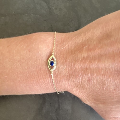 14k yellow gold evil eye - yellow,