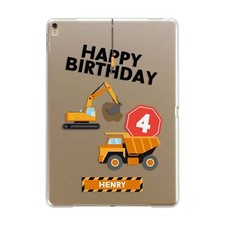 Boys Birthday Diggers Personalised iPad Case for iPad Pro Air Mini