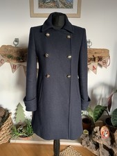 Zara Navy Blue Wool Mix