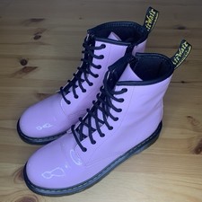 Dr Martens 1460Y Pink Patent Leather Womens/Girls Boots Size 5 UK 
