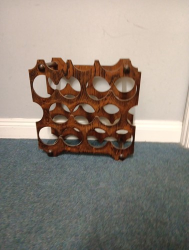 Vintage wooden wine - , rack