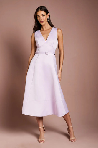 Coast lilac fit flare dress - fit,