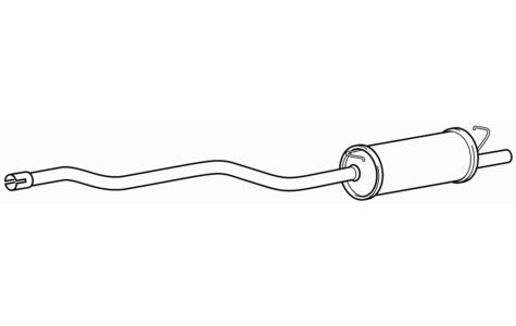 Quality rear exhaust silencer - rear,