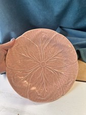Van Verre pink cabbage leaf Majolica Dinner plate 26 cm made in Portugal unused