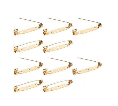 40mm gold brooch bar - 40mm,