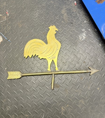 Vintage solid brass rooster - vintage,