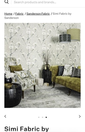 Sanderson simi fabric grey - simi,