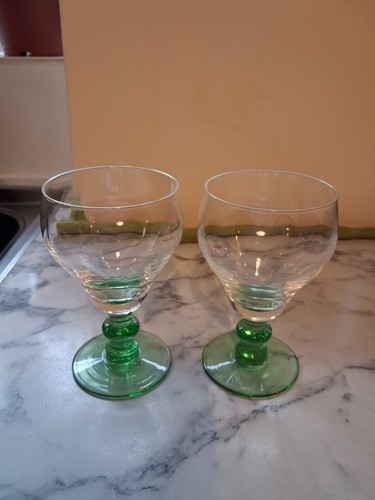 Vintage green stemmed sherry - vintage,