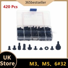 420Pcs PC Screw Standoff Set Kit for Computer Case Hard Drive Motherboard Cooler
