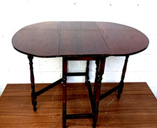 Vintage Oak Extending Drop Leaf Gate Leg Dining Table 4 Seater