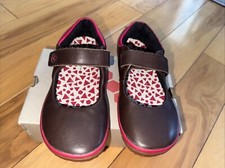 Vivobarefoot Pally Girls Shoes - Brown Size EU 35 / US 4 - Mary Jane Flats