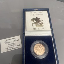 22ct Gold 1985 Half Sovereign