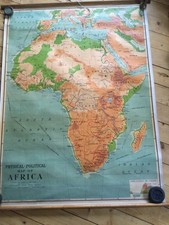 Vintage school wall map of