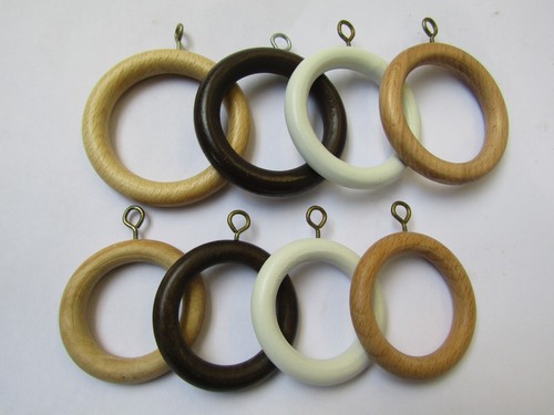 Wooden curtain pole rings - x,