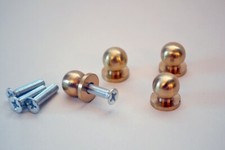 Small solid Brass knobs -sets of 4, choice of colours (BK)