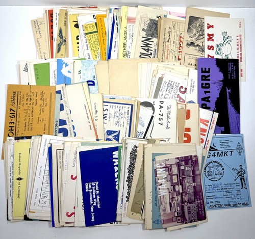 300 qsl card lot - qsl,