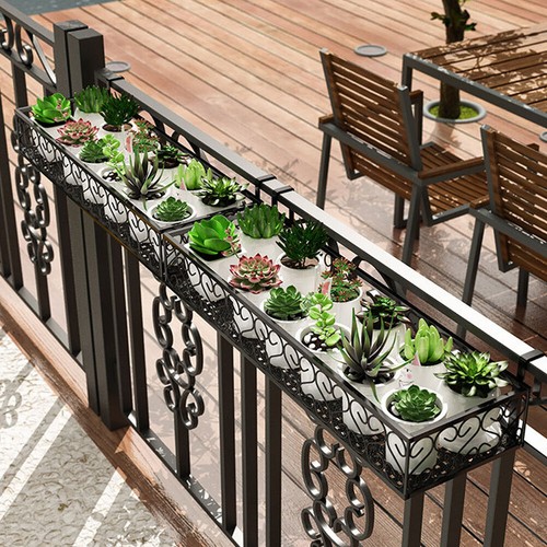 Black window sill balcony - black,