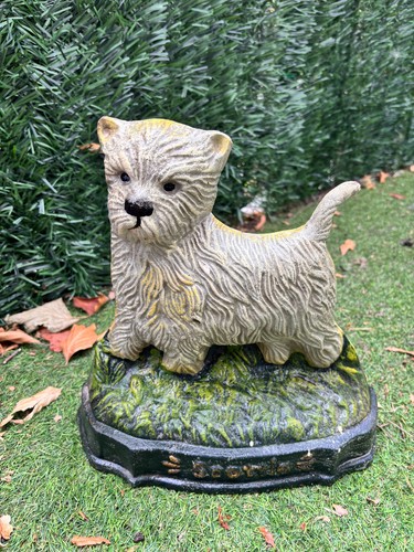 Cast iron scottie dog door - cast,