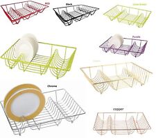 Large Dish Drainer Metal Wire Cutlery Draining Holder Kitchen Sink Rack Tidy