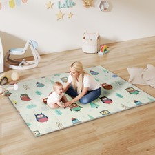 Baby Play Mat Double-Sided, Foldable and Waterproof Large Foam Playmat