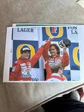 1980s A4 Photo Ayrton Senna Alain Prost Australian Grand Prix