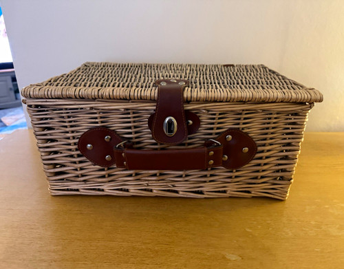 Wicker picnic basket hamper - wicker,