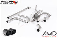 Milltek Suzuki Swift Sport 1.4 Cat Back Exhaust Non Res Carbon Trims SSXSZ12