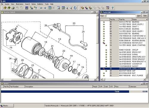Yamaha starting motor - , cable