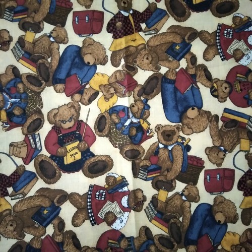 Fabric piece teddy bear - fabric,
