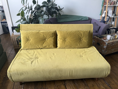 Made com yellow - fabric, futon