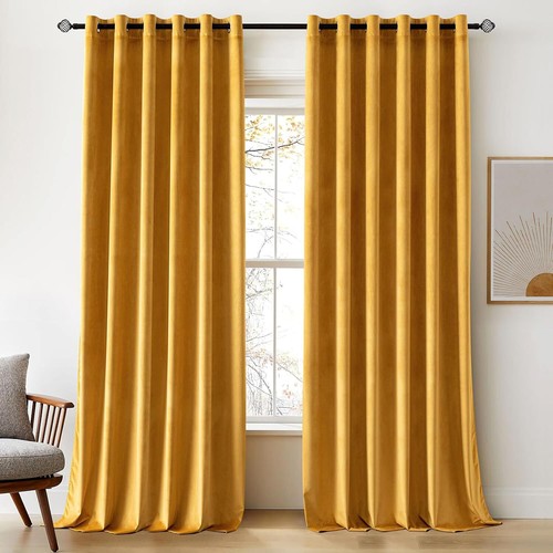 Woaboy velvet curtains - velvet, drop