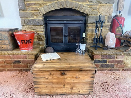 Antique pine chest vintage - pine,