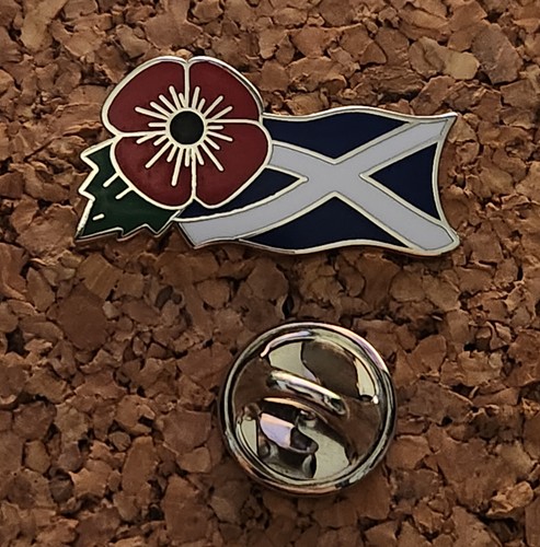 Poppy badge saltire flag - poppy,
