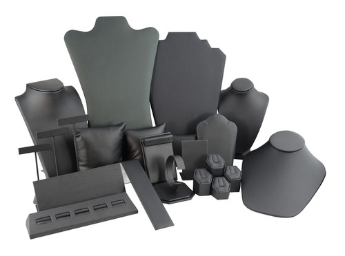 Black leatherette jewellery - leatherette,