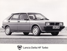 LANCIA DELTA HF TURBO, REG No. A261 LKR, FRONT SIDE VIEW, PERIOD PHOTOGRAPH.
