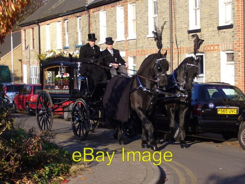 Photo 6x4 horse - drawn, hearse