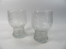 Vintage Ravenhead glass Siesta Beer Juice Water glass goblet x 2