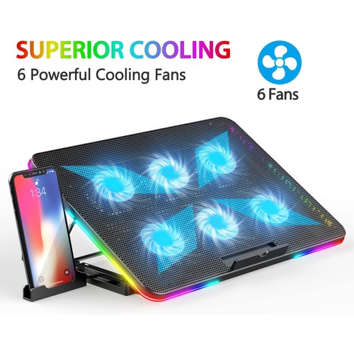 Quiet laptop cooler powerful - 6,
