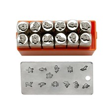 12 Pieces Punch Stamp Set 6mm