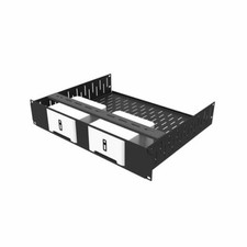 2U Rack Shelf & Faceplate Cut Out For 2 x Sonos Connect Units