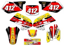 1999-2000 RM 125 RICOCHET Yellow Senge Graphics Kit Compatible with Suzuki