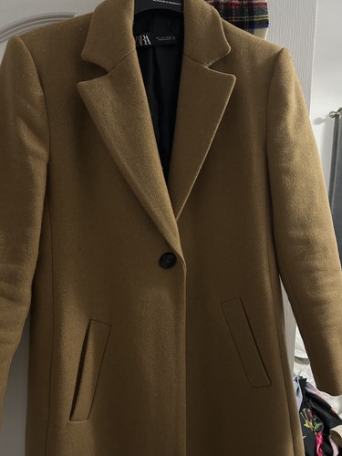 Zara camel wool coat - size, l