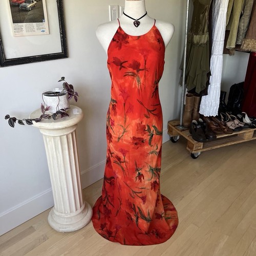 Vintage orange rayon - orange,