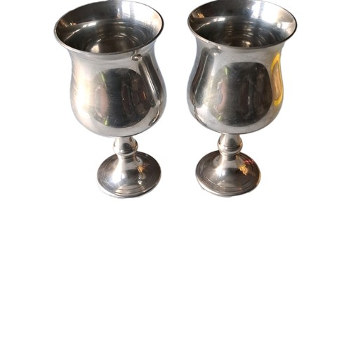 Vintage pewter sherry - pewter, goblets