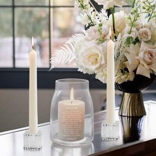 Personalised Unity Glass Vase, Candles & Holders Set - Organic 13D x 16cmH