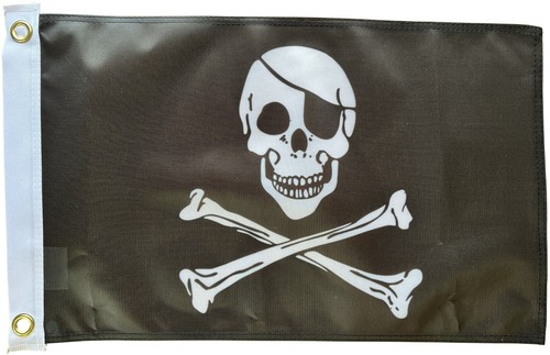 Skull crossbones flag heavy - skull, &