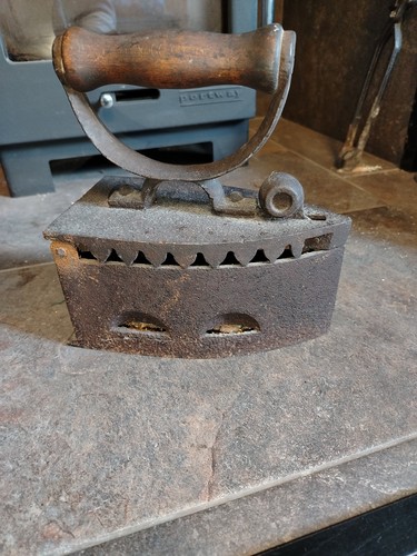 Old stove iron - old,
