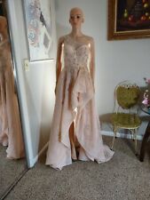 New SHERRI HILL Light Pink Prom Dress Size 8 Ball Gown Formal Mini With Layers