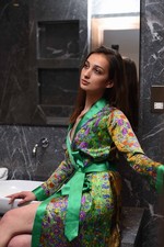 The Kiss Gustav Klimt Silk Robe 22mm Grade 6A 100% Silk Dressing Gown Size M